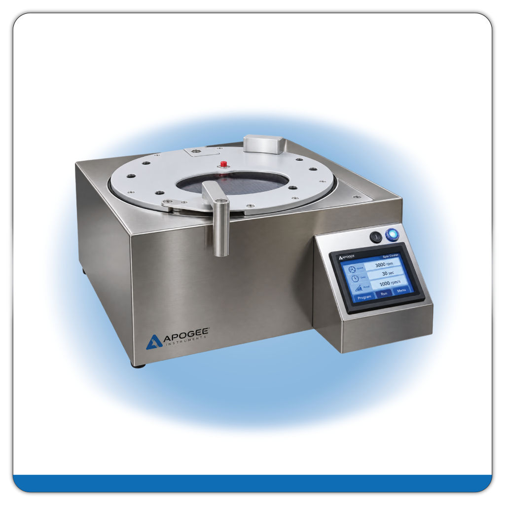 Apogee spin coater for wafer photoresist coating