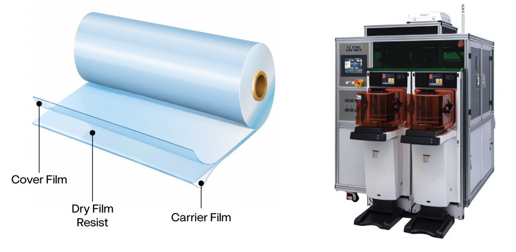 SU-8 3000CF dry film resist roll and TTS automatic laminator