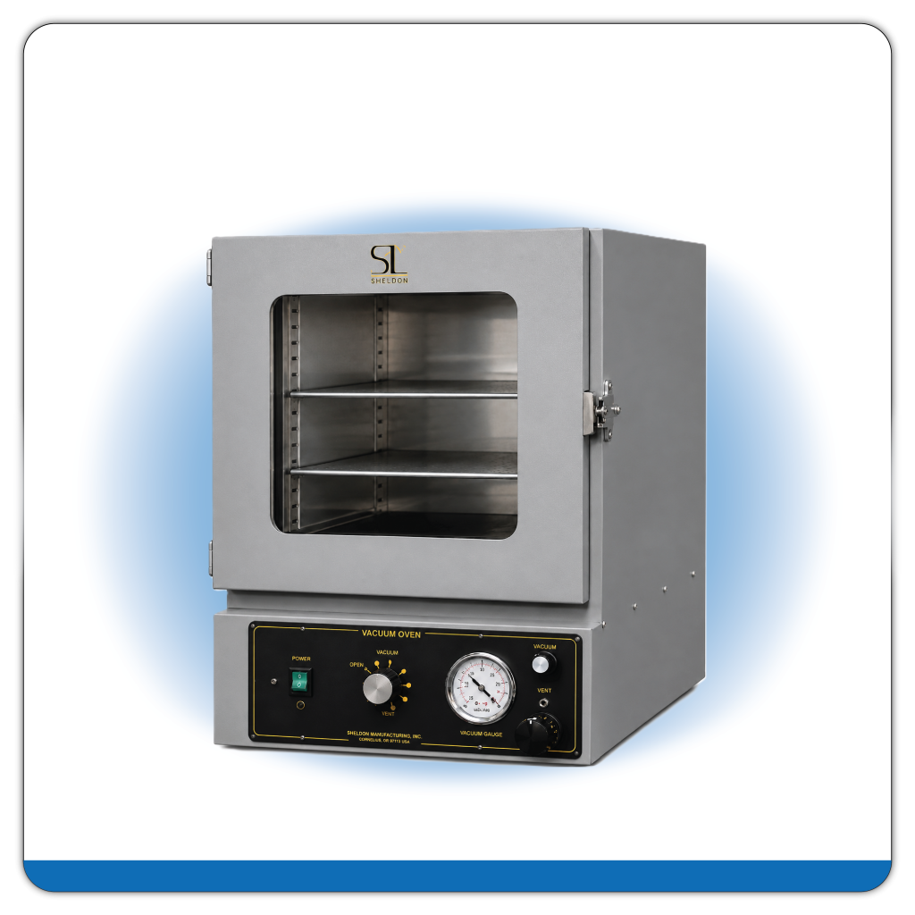 Sheldon vacuum oven for wafer and material thermal processing
